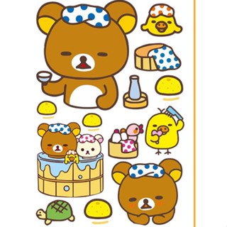 สติกเกอร์ ลาย Rilakkuma น่ารัก สําหรับติดตกแต่งรถยนต์ หมวกกันน็อค รถจักรยานยนต์ไฟฟ้า ยานพาหนะ