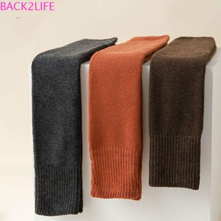 BACK2LIFE ผ้าคลุมขา ผ้าวูลถัก แบบหนา ให้ความอบอุ่น สีพื้น แฟชั่นฤดูหนาว สําหรับเด็กผู้หญิง