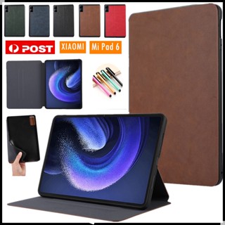 สําหรับ Xiaomi Mi Pad 6 / Xiaomi Mi Pad 6 Pro 11 นิ้ว หรูหรา สมาร์ท เคส หนังย้อนยุค ฝาพับ กันกระแทก เคส