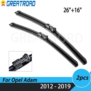 ที่ปัดน้ําฝน RHD และใบปัดน้ําฝนด้านหน้า LHD สําหรับ Opel Adam 2012-2019 26 นิ้ว + 16 นิ้ว