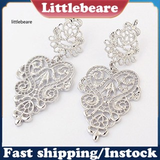 &lt;littlebeare&gt; เครื่องประดับ ต่างหูระย้า แบบยาว กลวง สไตล์โบฮีเมียนวินเทจ สําหรับผู้หญิง