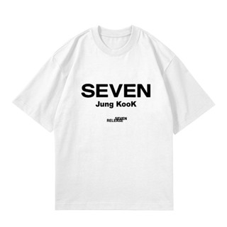 เสื้อยืดแขนสั้นลําลอง คอกลม ผ้าฝ้าย ลาย KPOP Bangtan Boys Jung Kook อัลบั้มใหม่ SEVEN 7 สําหรับผู้ชาย และผู้หญิง 2023