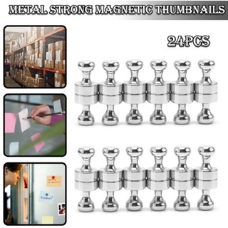 24pcs Strong Fridge Magnets Neodymium Magnetic Crafts Whiteboard Push Pins