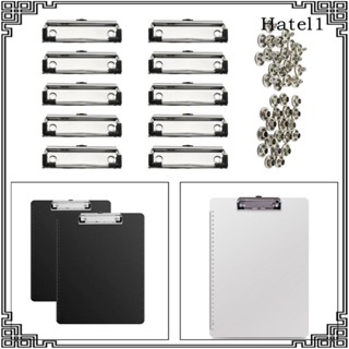 [Hatel] 10x Document Board Clips, Office Low Profile Clipboard Clips Office Supplies Metal Clipboard Clips for Class, Stationery Supplies Office