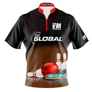 เสื้อโปโล 3D พิมพ์ลายโบว์ลิ่ง 900 Global DS 1558-9G