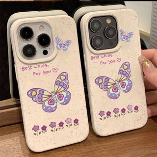 เคสโทรศัพท์มือถือ แบบนิ่ม ลายผีเสื้อ กันกระแทก สําหรับ Apple Iphone 1214pro 7 11max 13 ECWM 8