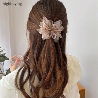 [highbuying] กิ๊บติดผม ผ้าชีฟอง ลายดอกไม้ สไตล์แฟรี่ แฟชั่นฤดูใบไม้ผลิ ฤดูร้อน สําหรับผู้หญิง