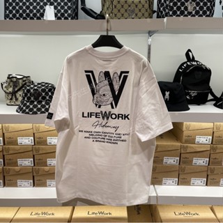 【พร้อมส่ง】LifeWork เสื้อยืดแขนสั้น ผ้าฝ้าย พิมพ์ลาย สําหรับผู้ชาย และผู้หญิง