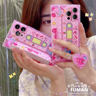 เคสโทรศัพท์มือถือ ลายเทปสีชมพู พร้อมจี้ สําหรับ iphone 14 13 12 Pro Max iphone11