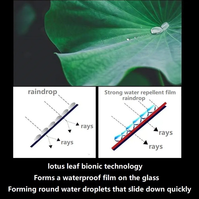1/2 ชิ้น ฟิล์มป้องกันกระจกมองหลังรถยนต์ กันน้ํา / สติกเกอร์ฟิล์มกันฝน HD ด้านข้างรถยนต์ / สติกเกอร์ติดกระจกมองหลัง กระจกมองหลัง ป้องกันหมอก / อุปกรณ์ขับขี่รถยนต์ เพื่อความปลอดภัยอัตโนมัติ - รูปที่ 5