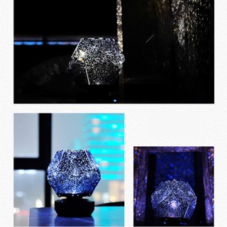 โคมไฟโปรเจคเตอร์ LED รูปดาว 3D สไตล์โรแมนติก สําหรับตกแต่งห้องนอน