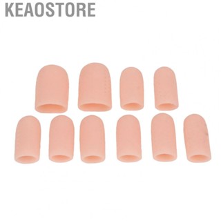 Keaostore 10pc Finger Toe Cap Gel Protectors Silicone Fingertips CRY