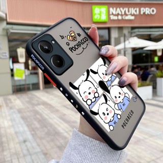 เคสซิลิโคนใส ขอบสี่เหลี่ยม กันกระแทก ลายการ์ตูน Pochacco น่ารัก สําหรับ Realme 10 4G