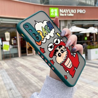 เคสซิลิโคนใส ขอบสี่เหลี่ยม กันกระแทก ลายการ์ตูนชินจัง สําหรับ Realme 7 4G Narzo 20 Pro