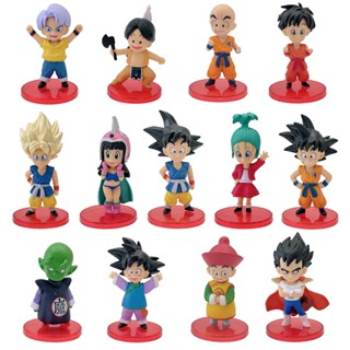 ของเล่นโมเดล ดราก้อนบอล Goku Gohan Goten Bike Kiki Bumma Vegeta แฮนด์เมด 13 ชิ้น