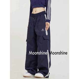 Moon  กางเกงขายาว คาร์โก้ กางเกง เชือกอเมริกันคลาสิค Cargo pants 2023 NEW 071713 Beautiful สวย พิเศษ Chic A20M027 36Z230909