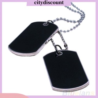 &lt;citydiscount&gt; เครื่องประดับ สร้อยคอโซ่ จี้ลูกบอล โลหะผสมคู่ สุดเท่ สําหรับผู้ชาย