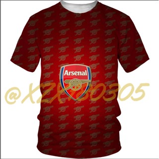 (ทั้งหมดในสต็อก Xzx180305) เสื้อแขนสั้น พิมพ์ลาย Arsenal Premier League 3D แห้งเร็ว คุณภาพสูง 06