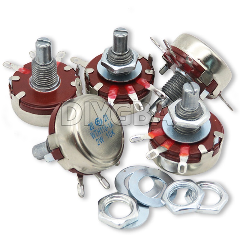 5PCS WTH118 1K 2.2K 4.7K 10K 22K 47K 100K 470K 1M 2W 1A Potentiometer แท้ Variable Resistor Knob แรง