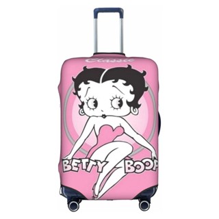 Betty Boop ผ้าคลุมกระเป๋าเดินทาง ลายการ์ตูนตลก ล้างทําความสะอาดได้ สําหรับกระเป๋าเดินทาง ขนาด 18-32 นิ้ว