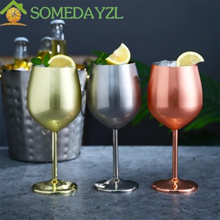 Somedayzl แก้วแชมเปญ สเตนเลส สีโรสโกลด์ สําหรับร้านอาหาร ค็อกเทล ห้องครัว