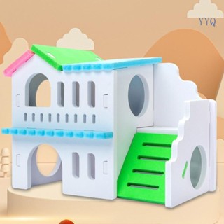 Yys บ้านหนูแฮมสเตอร์ ขนาดเล็ก พร้อมบันได ประกอบง่าย หลากสี สําหรับตกแต่งบ้าน
