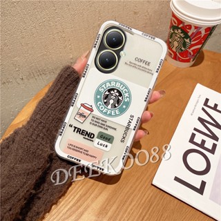 ใหม่ เคสโทรศัพท์มือถือ TPU นิ่ม แบบใส กันกระแทก ลายกาแฟ Tema แฟชั่น สําหรับ VIVOY27 4G 5G VIVO Y27 2023