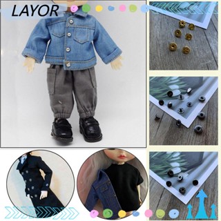 Layor หัวเข็มขัดโลหะ ขนาดเล็ก 6 8 มม. 3 ชุด สําหรับตุ๊กตา DIY