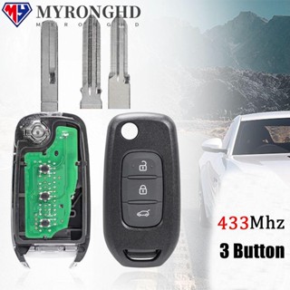 Myronghd อะไหล่กุญแจรีโมตรถยนต์ 433Mhz สําหรับ Renault Symbol