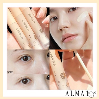 Alma คอนซีลเลอร์เนื้อลิขวิด ควบคุมความมัน 3 สี ไฮไลท์ แต่งหน้า รูขุมขน ปกปิดรูขุมขน ชุ่มชื้น รอยคล้ําใต้ตา รองพื้นผู้หญิง