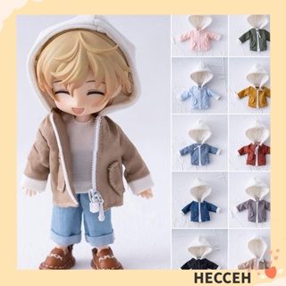 Hecceh เสื้อกันหนาว มีฮู้ด แฮนด์เมด สําหรับตุ๊กตา 1/11OB11 1/12BJD