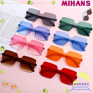 Mih แว่นกันแดด ทรงสี่เหลี่ยม สีแคนดี้ ไร้ขอบ อินเทรนด์ สําหรับปาร์ตี้