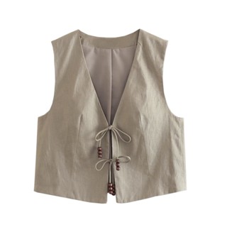  เสื้อกั๊ก ผ้าลินิน สวมใส่สบาย 81018