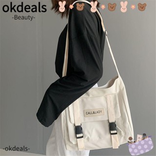 OKDEALS กระเป๋าสะพายไหล่ สะพายข้าง สไตล์คลาสสิก เรียบง่าย สําหรับผู้หญิง และผู้ชาย