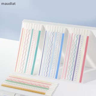 Maud สติกเกอร์ฉลาก ลายเส้นหยัก สีพื้น สําหรับติดตกแต่งสมุดภาพ เครื่องเขียน 160 แผ่น EN