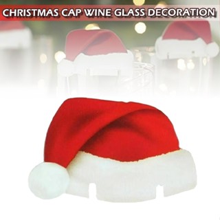 10x Christmas Hat Wine Cup Card Christmas Wine Cup Champagne Cup Card Decoration