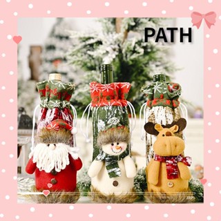 PATH ผ้าคลุมขวดน้ําแฟชั่น ลายซานตาคลอส สําหรับตกแต่งโต๊ะปีใหม่