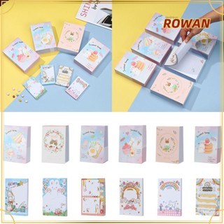 ROW 100 Sheets DIY Tearable Sticky Notes Bookmark Loose-leaf Memo Pad Tab Strip Index Flags Office Supplies Label Stationery Paster Sticker