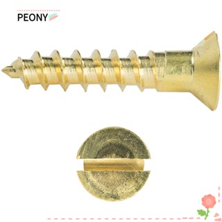 PEONYPAVILION สกรูไม้ ชิปบอร์ด แตะ สล็อตไดรฟ์ ทองเหลืองแข็ง