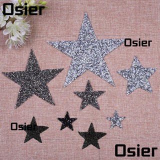 Osier1 แผ่นแพทช์พลอยเทียม รูปดาว สําหรับตกแต่งเสื้อผ้า DIY