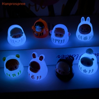 Hanprospree&gt; พวงกุญแจเรซิ่นเรืองแสง ทรงกลม ลายการ์ตูน 3D สําหรับตกแต่งบ้านตุ๊กตา DIY