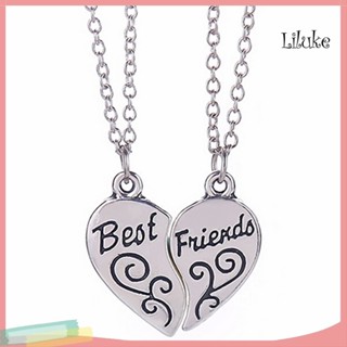 Lk-- สร้อยคอ จี้ตัวอักษร Best Friends เครื่องประดับ สําหรับผู้หญิง 1 คู่