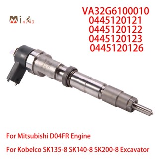 ใหม่ หัวฉีดน้ํามันเชื้อเพลิงดีเซล 0445120126 สําหรับ Mitsubishi D04FR Kobelco SK140-8 SK200-8