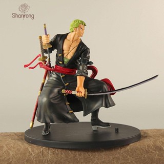 Shanrong เลโก้วันพีช โมเดลอนิเมะ โมเดลวันพีชแท้ ฟิกเกอร์อนิเมะ โมเดลวันพีช Roronoa Zoro โมเดลตุ๊กตาฟิกเกอร์ ขนาดมินิ 14 ซม. ของเล่นสําหรับเด็ก