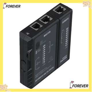 FOREVER เครื่องทดสอบสายเคเบิลเครือข่าย สีดํา ใช้แบตเตอรี่ ขนาดเล็ก RJ45 สําหรับ 6P6C 6P4C 6P2C