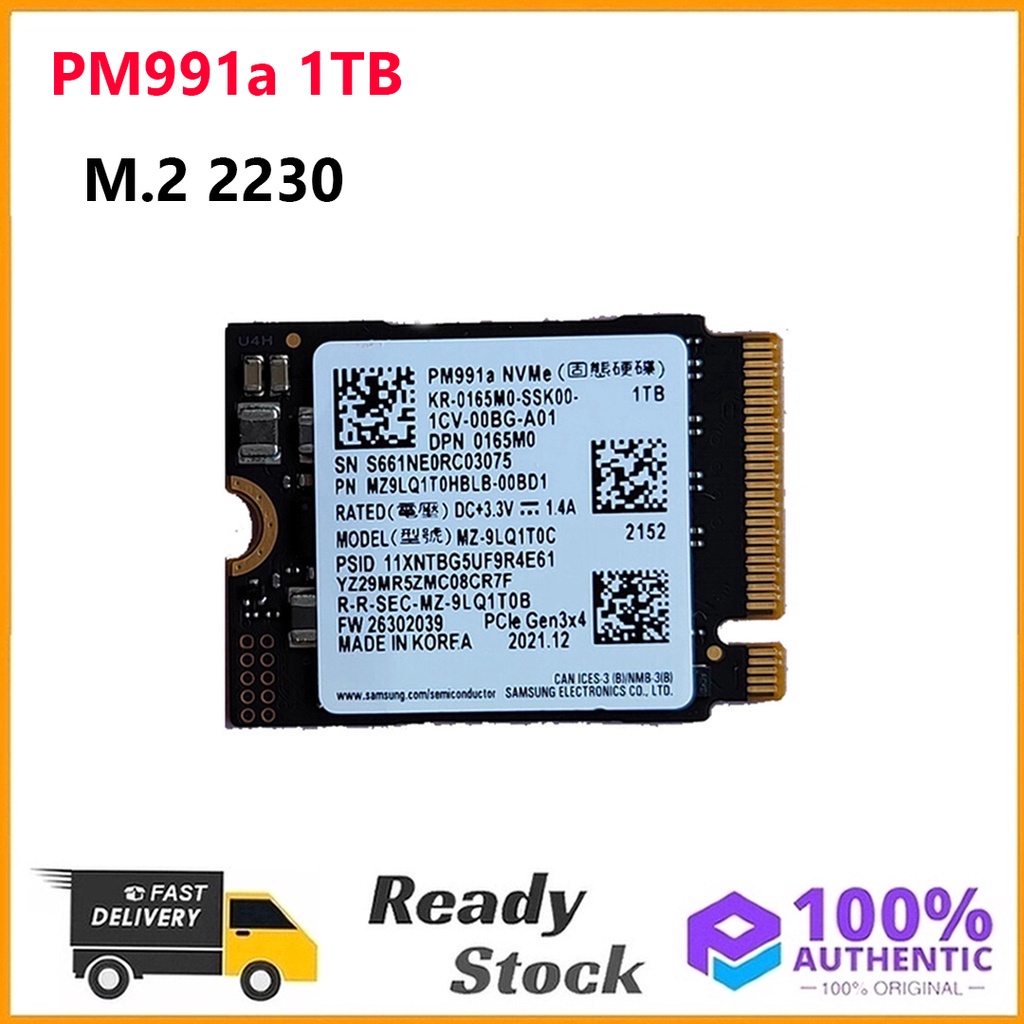 Samsung PM991a 1TB M.2 2230 NVMe เปลี่ยน SSD สําหรับ Microsoft Surface แล็ปท็อป