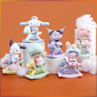 โมเดลฟิกเกอร์ Sanrio Mystery Box Trojan Melody Kuromi ขนาดเล็ก เหมาะกับของขวัญ ของเล่นสําหรับเด็ก