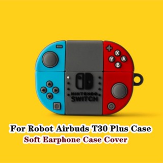 【ของแท้】เคสหูฟัง แบบนิ่ม ลายการ์ตูนฉลาม สําหรับ Robot Airbuds T30 Plus Airbuds T30 Plus