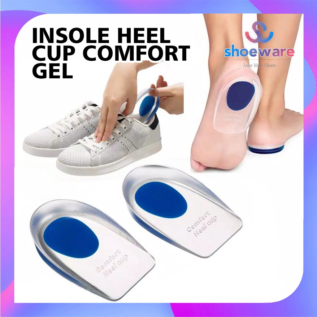 พื้นรองเท้าเจลซิลิโคน แผ่นรองรองเท้า COMFORT HEEL CUP