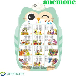 Anemone โปสเตอร์ตัวอักษร ตัวเลข แผนที่ติดผนัง เพื่อการเรียนรู้เด็ก